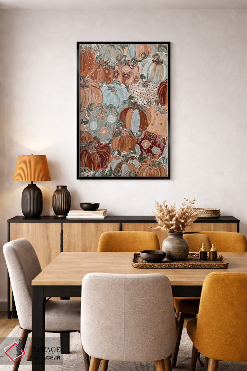 تابلو دکوراتیو گل های کدویی الگودار اثر کیتی برایانت - D6B