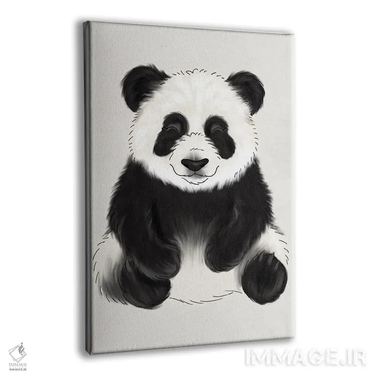 تابلو دکوراتیو پاندای نوزاد اثر کیتی برایانت - نمای پرسپکتیو محصول