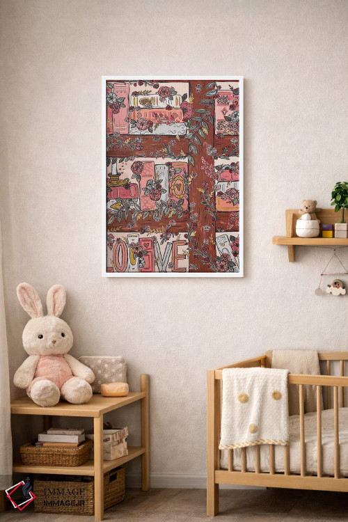 تابلو دکوراتیو قفسه کتاب داستان عاشقانه اثر کیتی برایانت - D3W