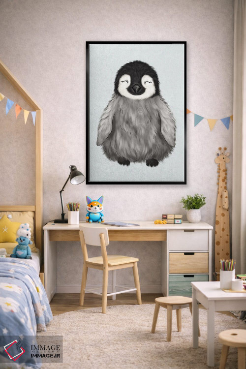 تابلو دکوراتیو پنگوئن نوزاد اثر کیتی برایانت - D2B