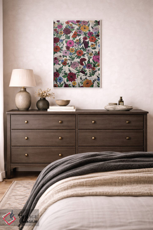 تابلو دکوراتیو باغ صفحه کتاب رنگارنگ اثر کیتی برایانت - D2W