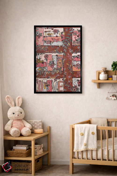 تابلو دکوراتیو قفسه کتاب داستان عاشقانه اثر کیتی برایانت - D4B