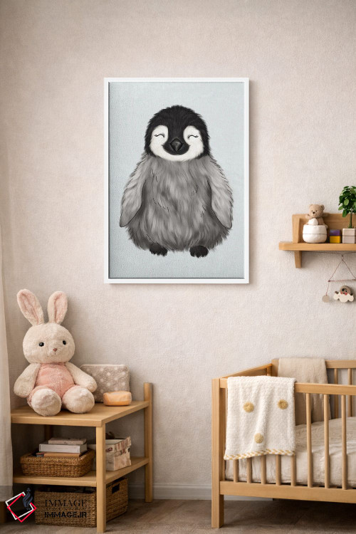 تابلو دکوراتیو پنگوئن نوزاد اثر کیتی برایانت - D3W