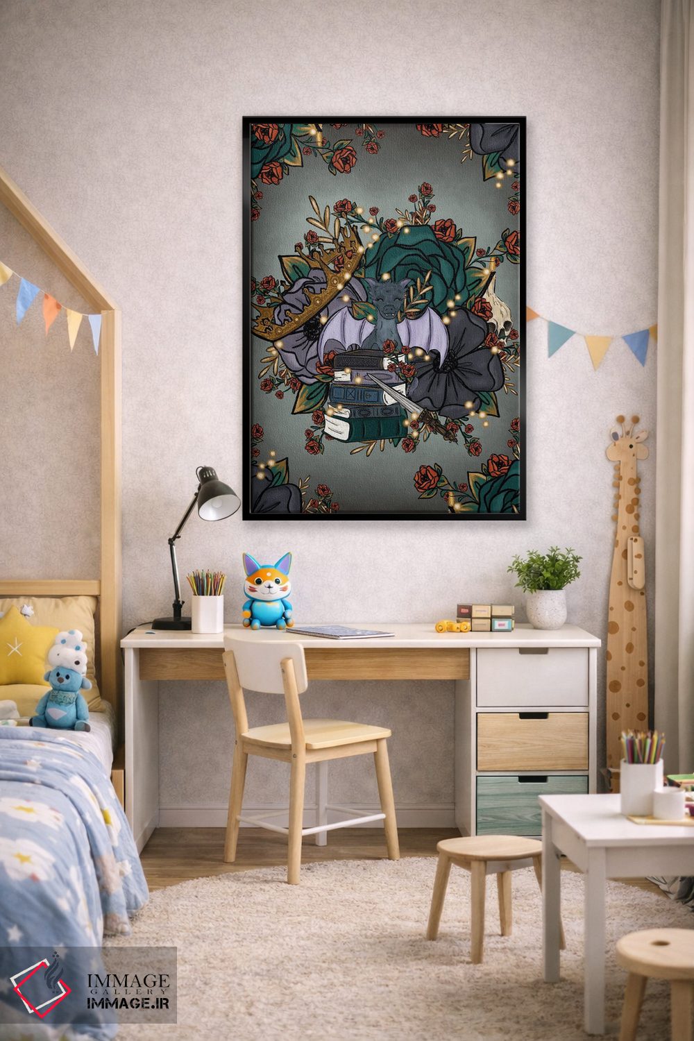 تابلو دکوراتیو گل های فانتزی اثر کیتی برایانت - D3B