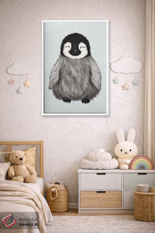 تابلو دکوراتیو پنگوئن نوزاد اثر کیتی برایانت - D4W