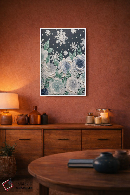 تابلو دکوراتیو گل های برفی اثر کیتی برایانت - D4W
