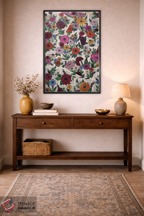 تابلو دکوراتیو باغ صفحه کتاب رنگارنگ اثر کیتی برایانت - D4B