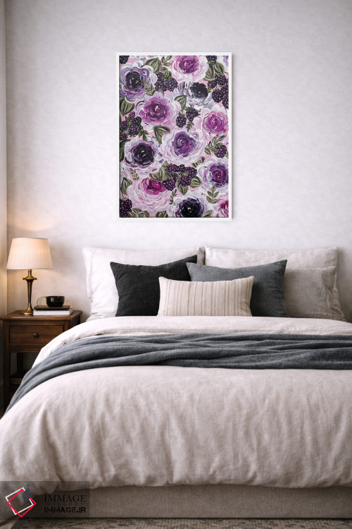 تابلو دکوراتیو گل های تمشکی اثر کیتی برایانت - D5W