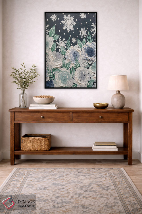 تابلو دکوراتیو گل های برفی اثر کیتی برایانت - D5B
