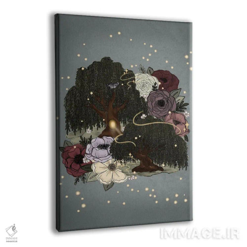 تابلو دکوراتیو درختان بید خیال انگیز اثر کیتی برایانت - نمای پرسپکتیو محصول