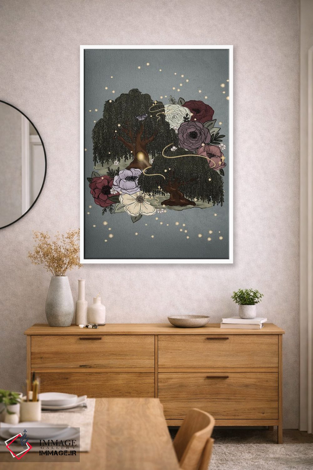 تابلو دکوراتیو درختان بید خیال انگیز اثر کیتی برایانت - D1W