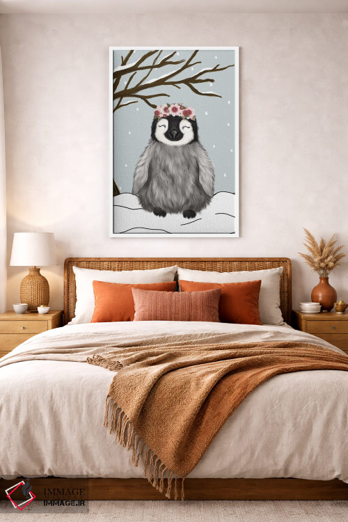 تابلو دکوراتیو پنگوئن زمستانی اثر کیتی برایانت - D3W