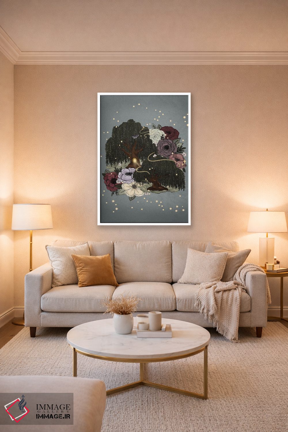 تابلو دکوراتیو درختان بید خیال انگیز اثر کیتی برایانت - D3W