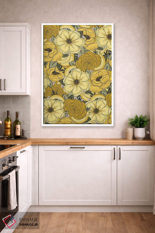 تابلو دکوراتیو گل های طراحی شده موز اثر کیتی برایانت - D4W