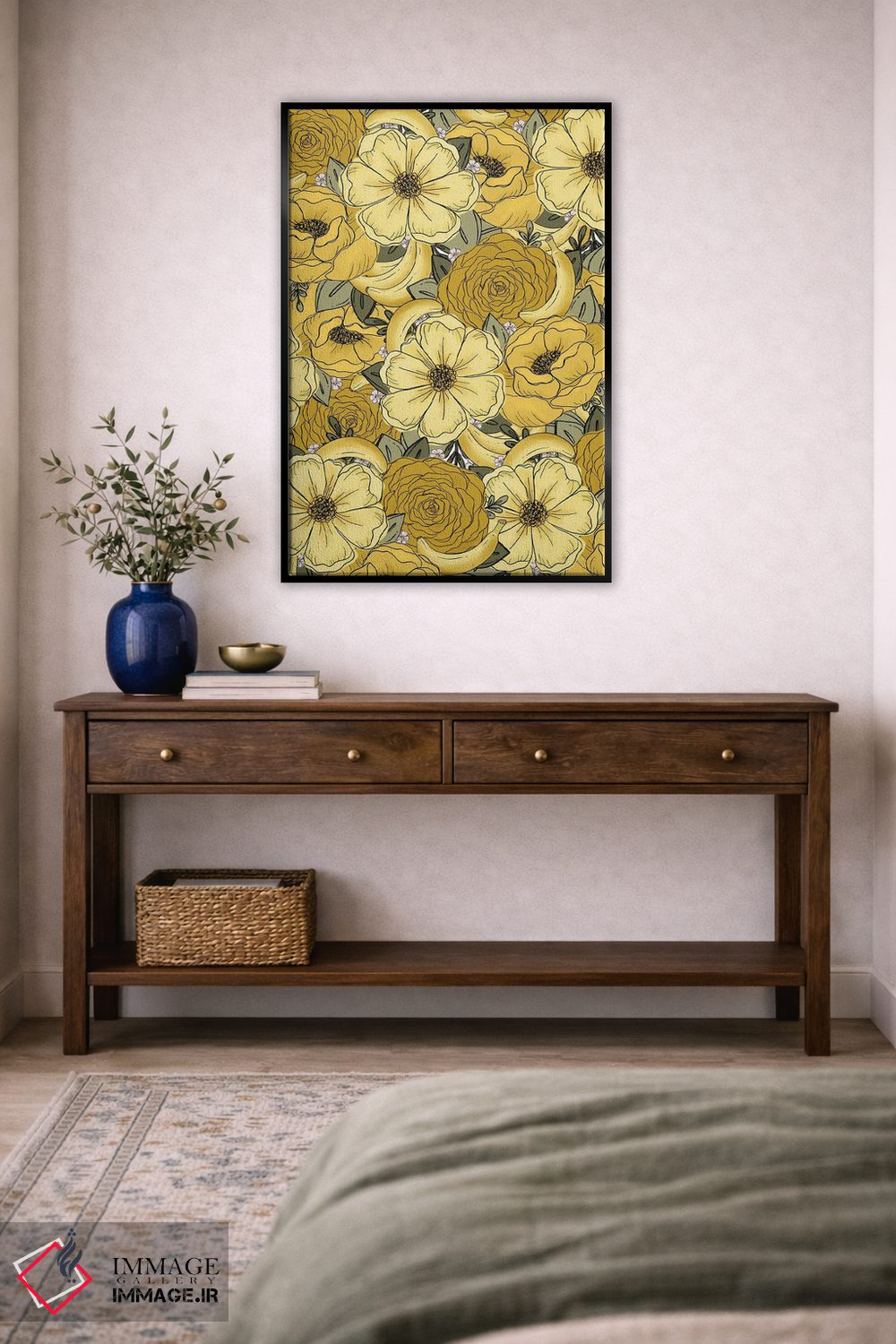تابلو دکوراتیو گل های طراحی شده موز اثر کیتی برایانت - D6B