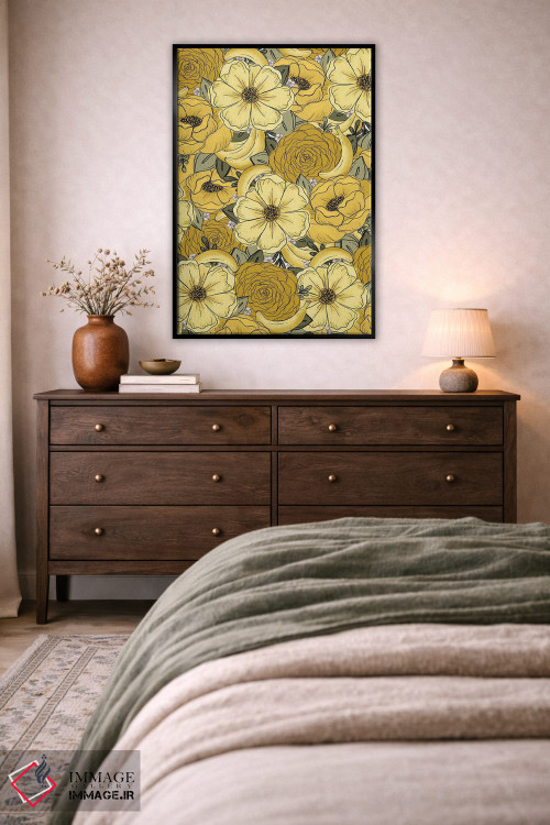 تابلو دکوراتیو گل های طراحی شده موز اثر کیتی برایانت - D5B