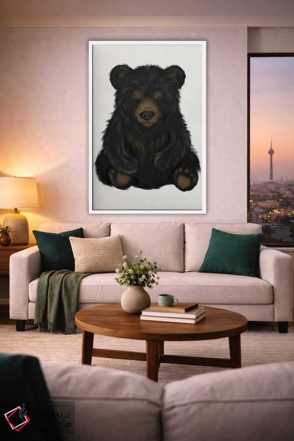 تابلو دکوراتیو خرس سیاه نوزاد اثر کیتی برایانت - D1W