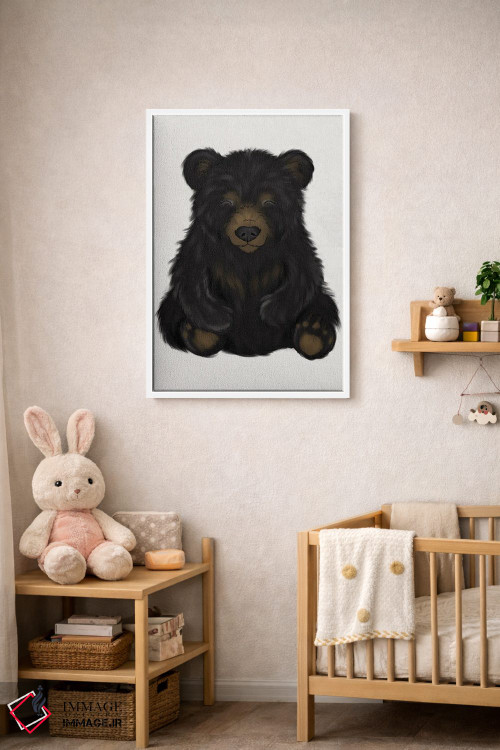 تابلو دکوراتیو خرس سیاه نوزاد اثر کیتی برایانت - D4W