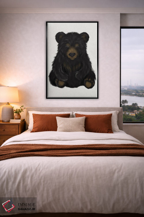 تابلو دکوراتیو خرس سیاه نوزاد اثر کیتی برایانت - D5B