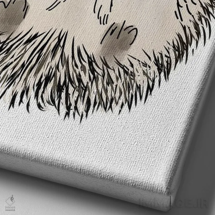 تابلو دکوراتیو جوجه تیغی اثر کیتی برایانت - نمای نزدیک بافت بوم