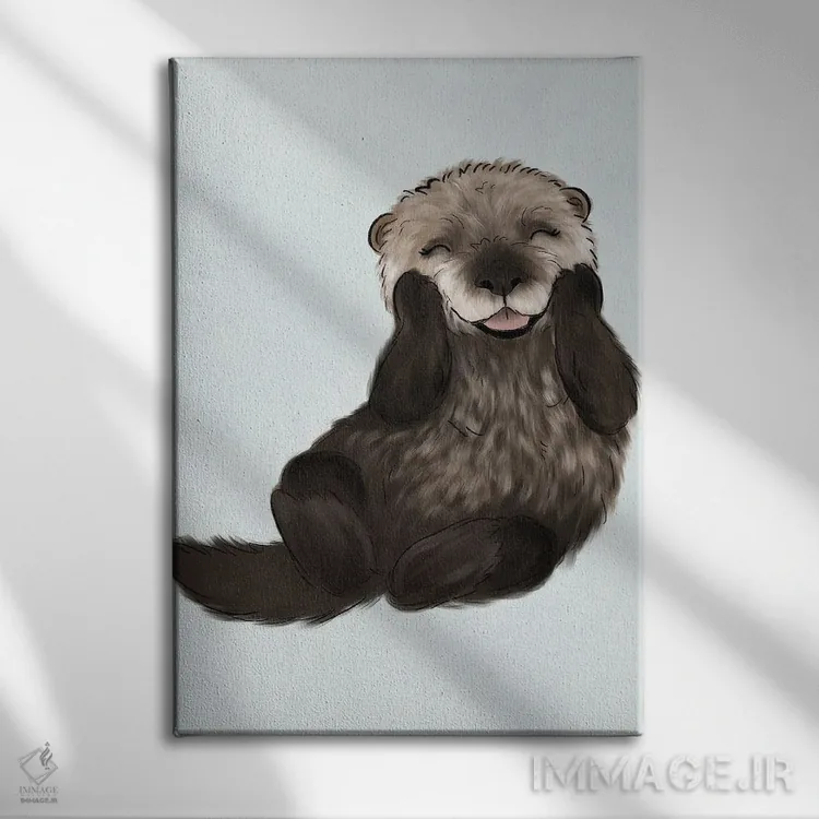 تابلو دکوراتیو سمور بچه اثر کیتی برایانت - نمای روبهرو روی دیوار