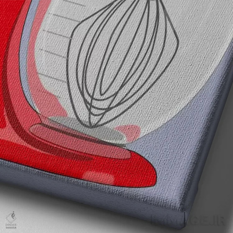 تابلو دکوراتیو عزیزم تو مرا دور می چرخانی اثر فایو بای فایو کالکتیو - نمای نزدیک بافت بوم