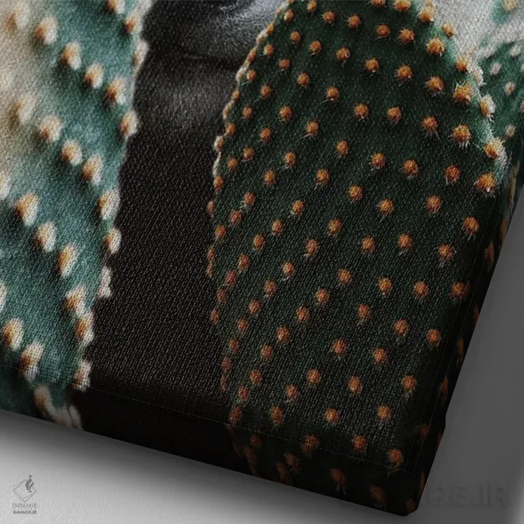 تابلو دکوراتیو روحم هنگام دیدنت لرزید اثر کارن کانتوک - نمای نزدیک بافت بوم