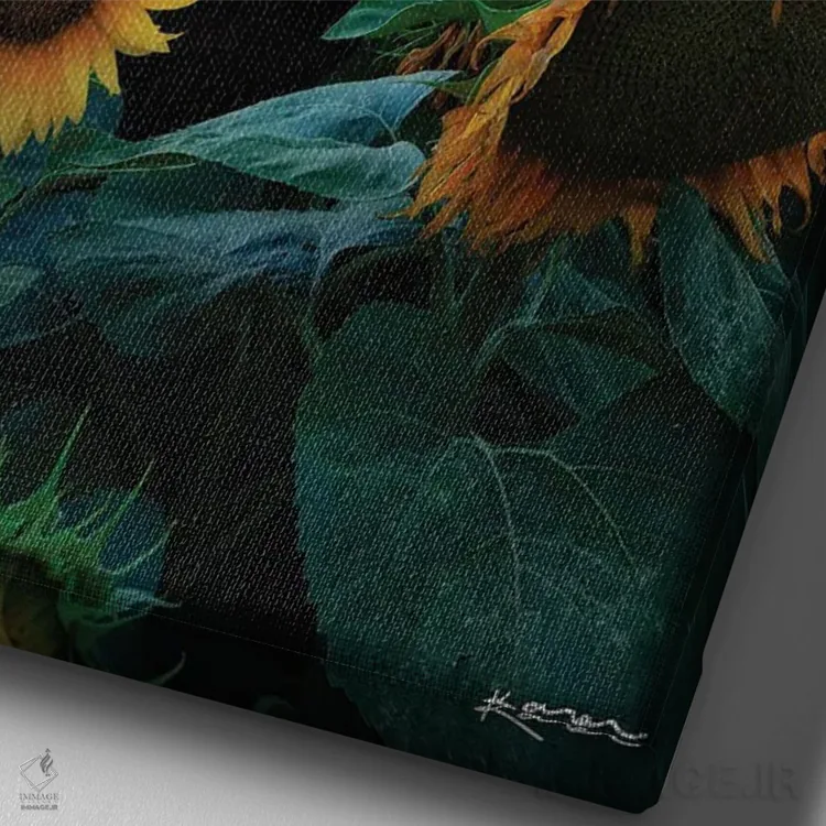 تابلو دکوراتیو می توانیم با هم گم شویم اثر کارن کانتوک - نمای نزدیک بافت بوم