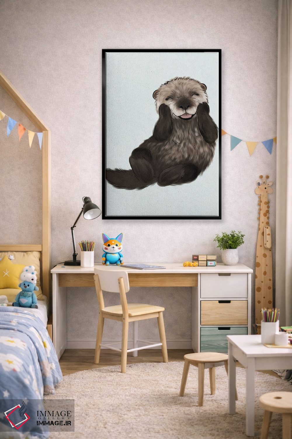 تابلو دکوراتیو سمور بچه اثر کیتی برایانت - D1B