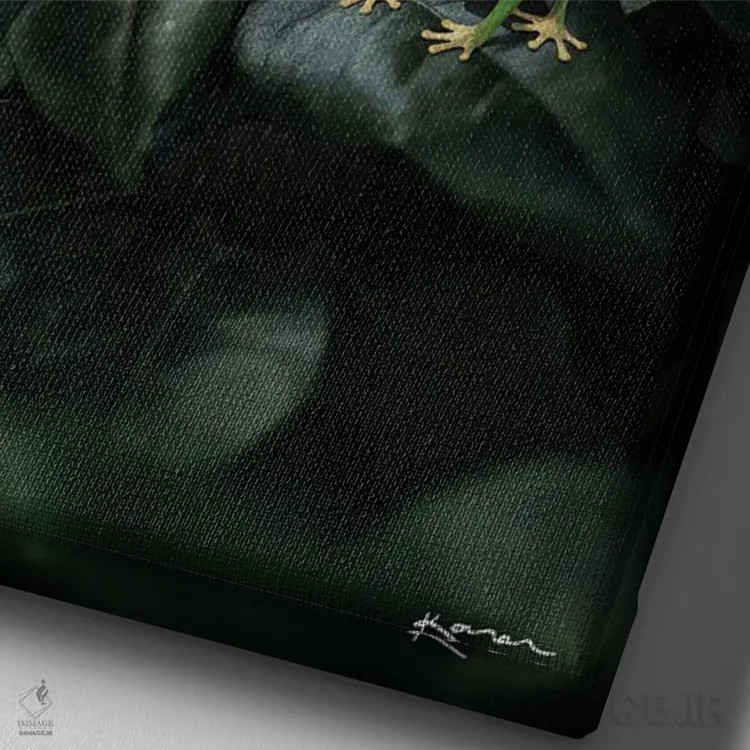 تابلو دکوراتیو قلبم را دوست دارم چون مال توست اثر کارن کانتوک - نمای نزدیک بافت بوم