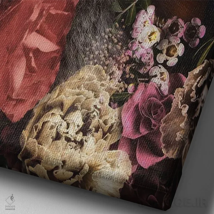 تابلو دکوراتیو به زیبایی شکسته اثر کارن کانتوک - نمای نزدیک بافت بوم