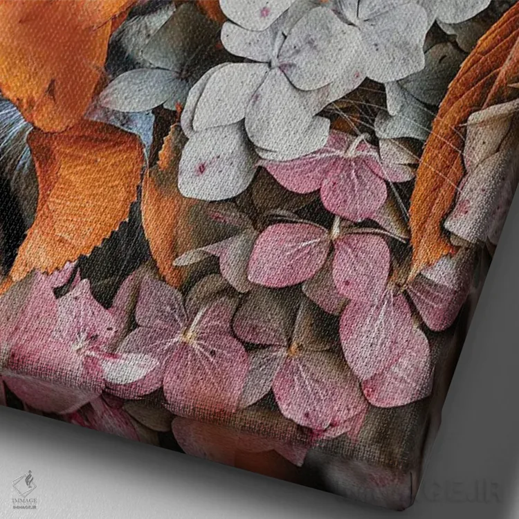 تابلو دکوراتیو هر بار عاشق می شوم اثر کارن کانتوک - نمای نزدیک بافت بوم