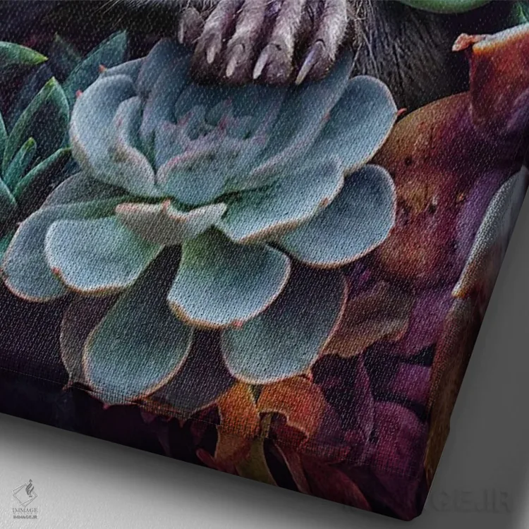 تابلو دکوراتیو سلام، زیبایی اثر کارن کانتوک - نمای نزدیک بافت بوم