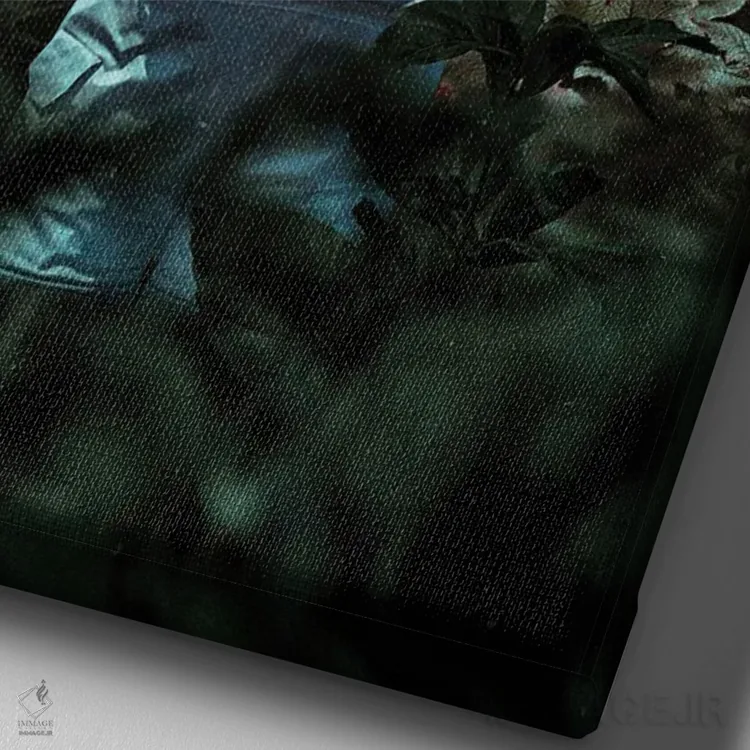 تابلو دکوراتیو تمام چیزی که می خواستم همه چیز بود اثر کارن کانتوک - نمای نزدیک بافت بوم