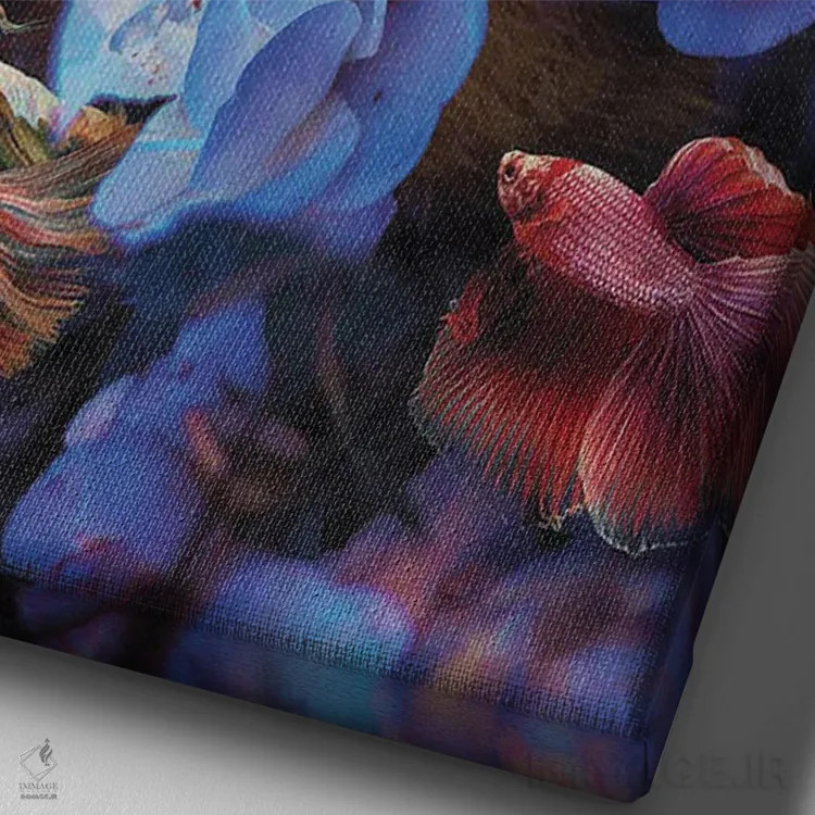 تابلو دکوراتیو بی آنکه دنبالت بگردم پیدایت کردم اثر کارن کانتوک - نمای نزدیک بافت بوم