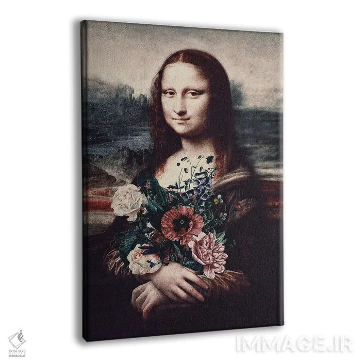 تابلو دکوراتیو لیزا و گل ها اثر کارن کانتوک - نمای پرسپکتیو محصول