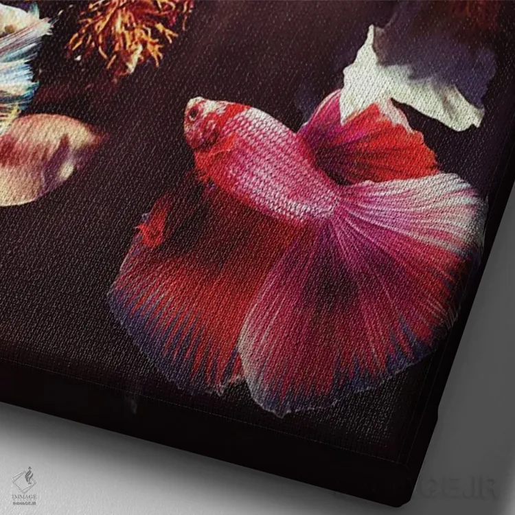 تابلو دکوراتیو دوست دارم وجودت را تماشا کنم اثر کارن کانتوک - نمای نزدیک بافت بوم