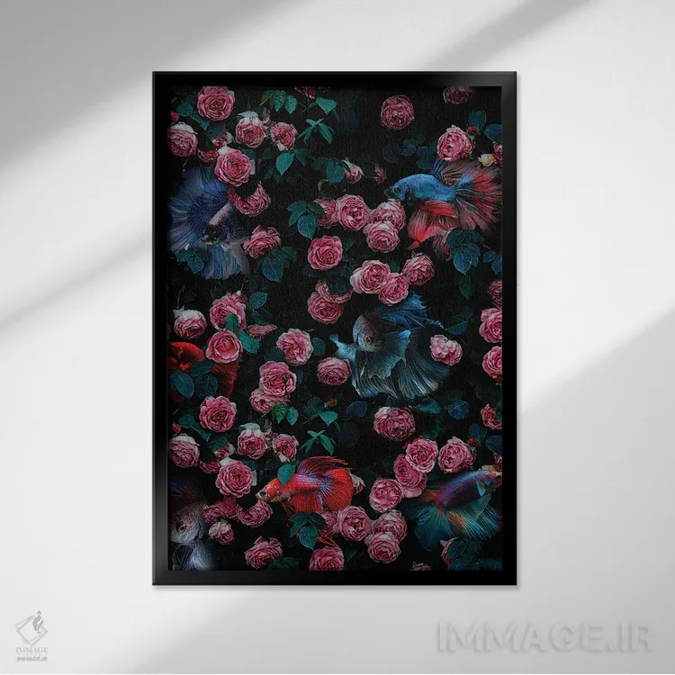 تابلو دکوراتیو همه چیز خیلی زیاد شده اثر کارن کانتوک - نمای قابدار مشکی