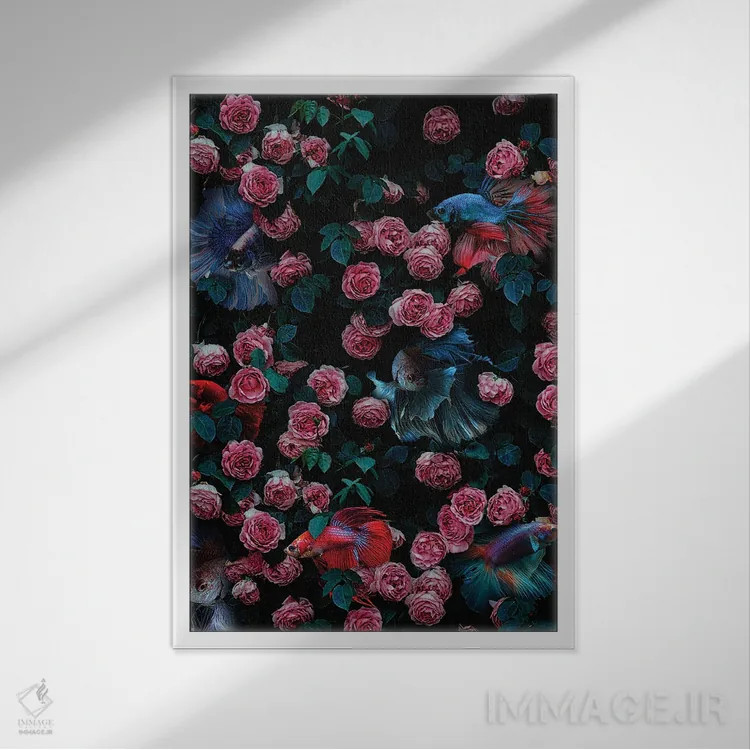 تابلو دکوراتیو همه چیز خیلی زیاد شده اثر کارن کانتوک - نمای قابدار سفید