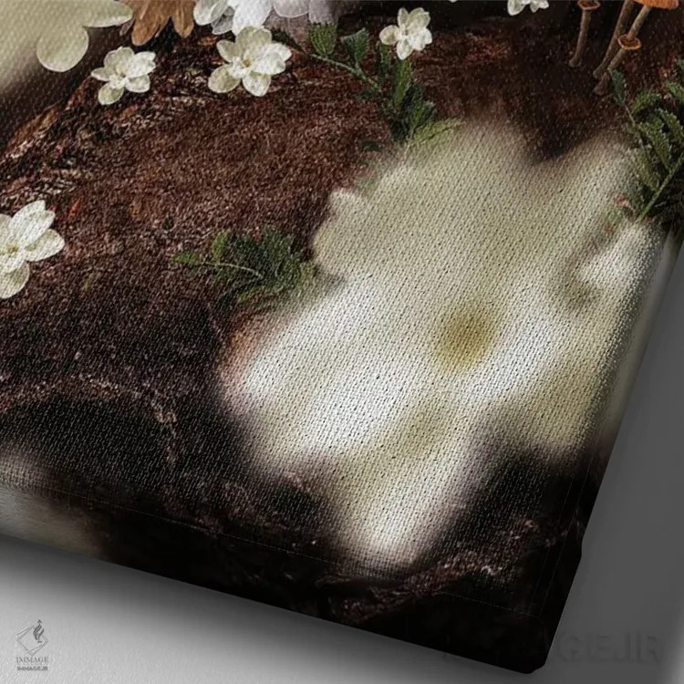 تابلو دکوراتیو ساخته شده از هزاران احساس کوچک اثر کارن کانتوک - نمای نزدیک بافت بوم