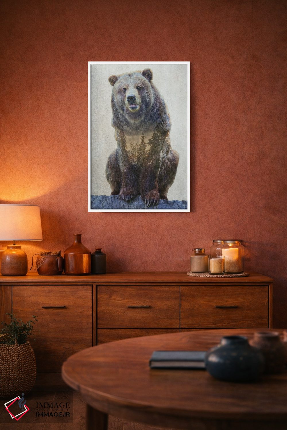 تابلو دکوراتیو خرس گریزلی اثر کیم کورینگا - D2W