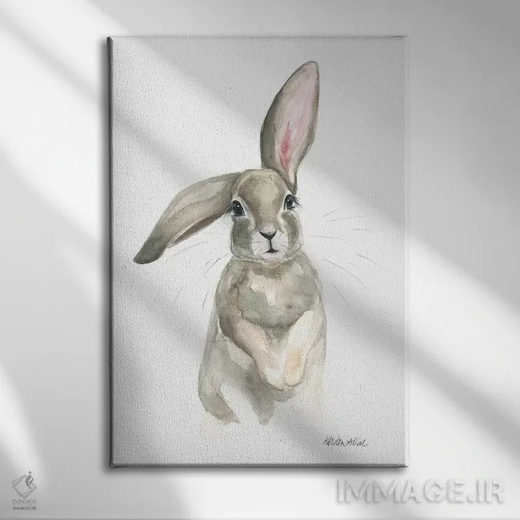 تابلو دکوراتیو گوش دراز اثر کیرستن دیل - نمای روبهرو روی دیوار