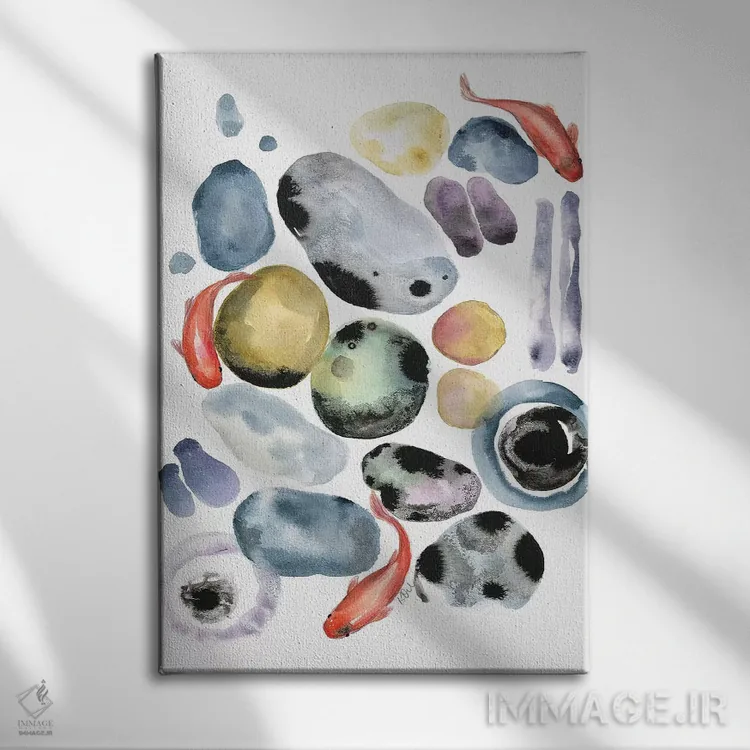 تابلو دکوراتیو کوی II اثر کیرستن دیل - نمای روبهرو روی دیوار