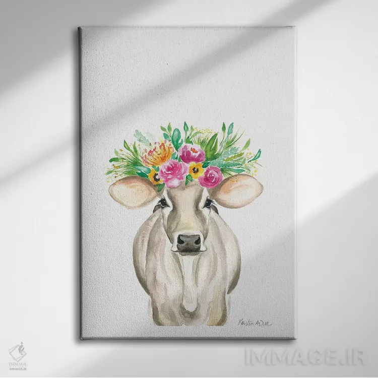 تابلو مدرن لوسی اثر کیرستن دیل - نمای روبهرو روی دیوار