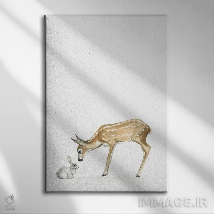 تابلو مینیمال سلام دوست من II اثر کیرستن دیل - نمای روبهرو روی دیوار