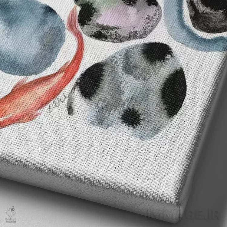 تابلو دکوراتیو کوی II اثر کیرستن دیل - نمای نزدیک بافت بوم