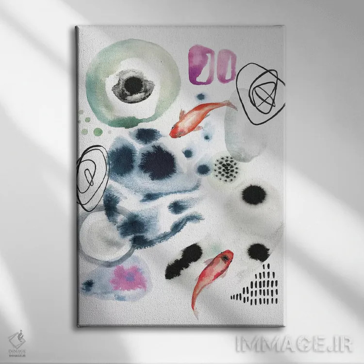 تابلو دکوراتیو کوی I اثر کیرستن دیل - نمای روبهرو روی دیوار