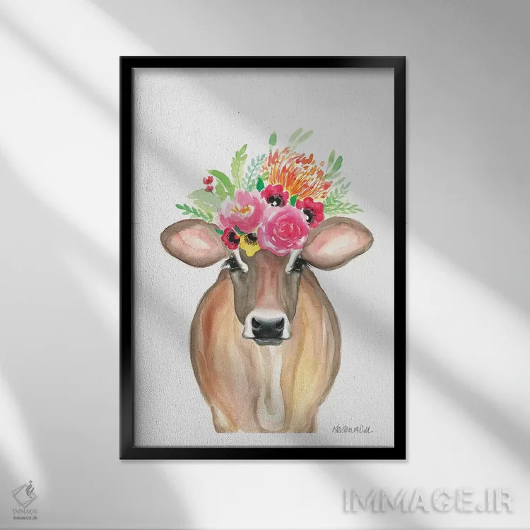 تابلو مدرن جودی اثر کیرستن دیل - نمای قابدار مشکی