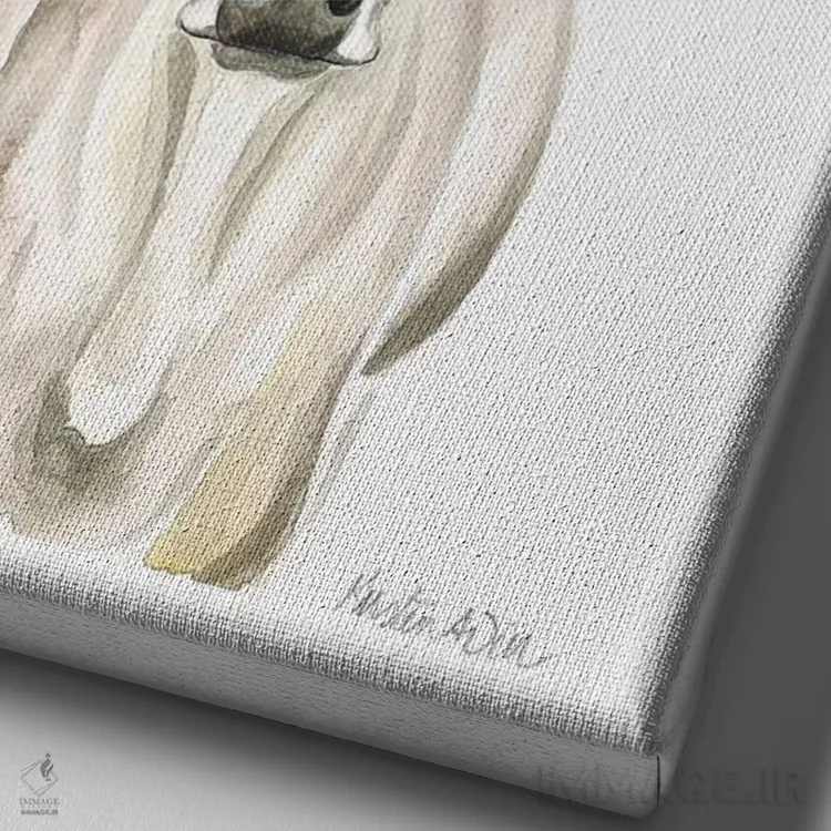 تابلو مدرن لوسی اثر کیرستن دیل - نمای نزدیک بافت بوم