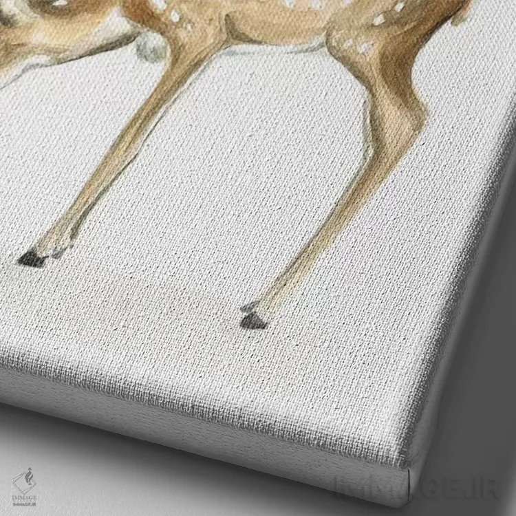 تابلو مینیمال سلام دوست من II اثر کیرستن دیل - نمای نزدیک بافت بوم